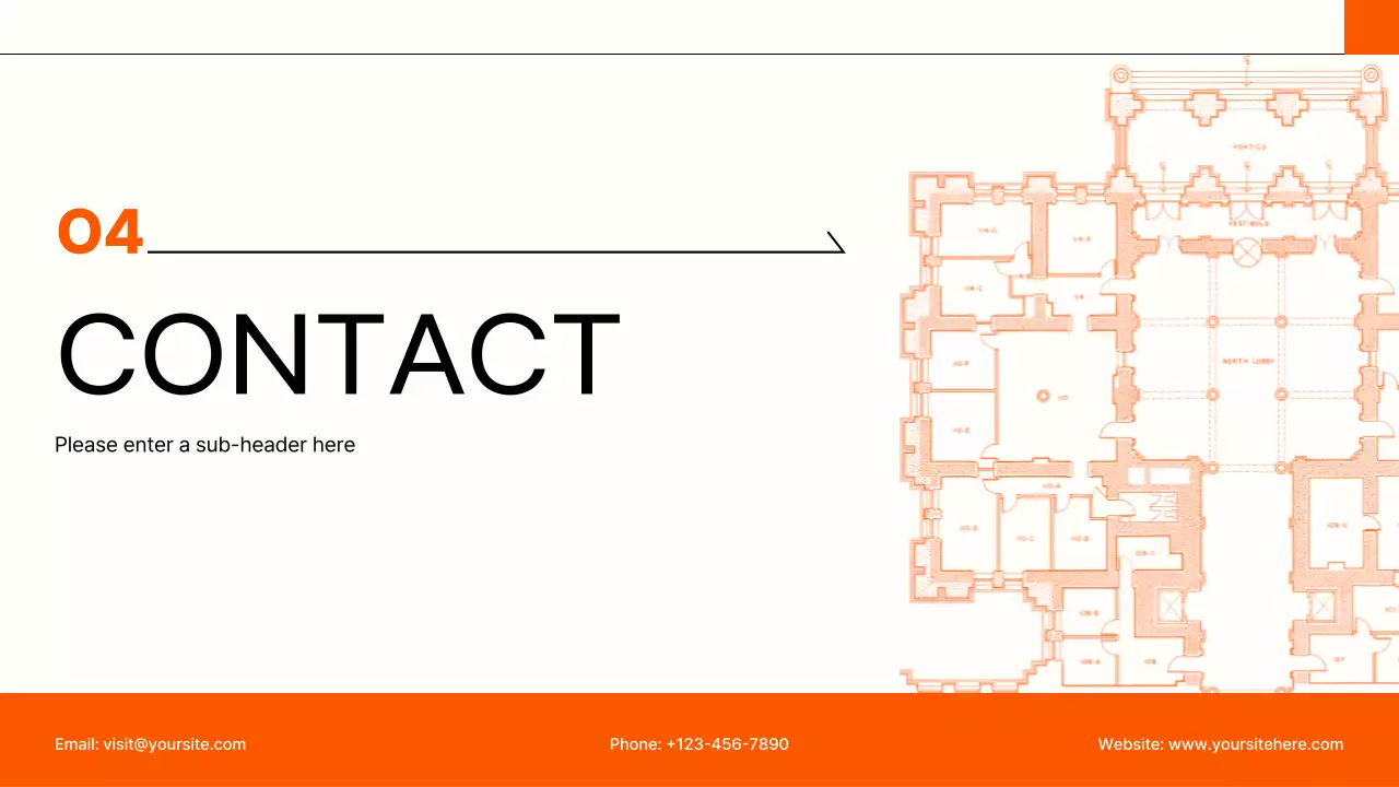 Orange Modern Architecture Portfolio Presentation