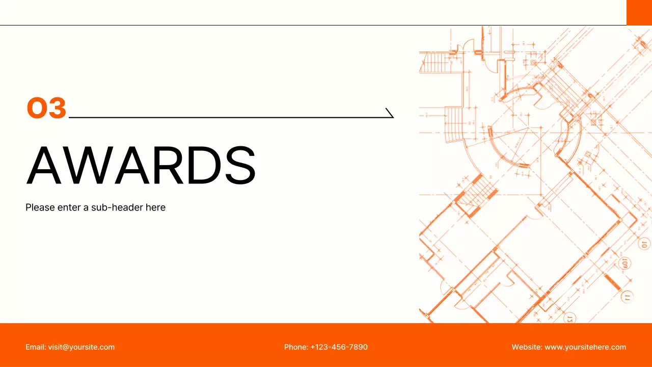 Orange Modern Architecture Portfolio Presentation
