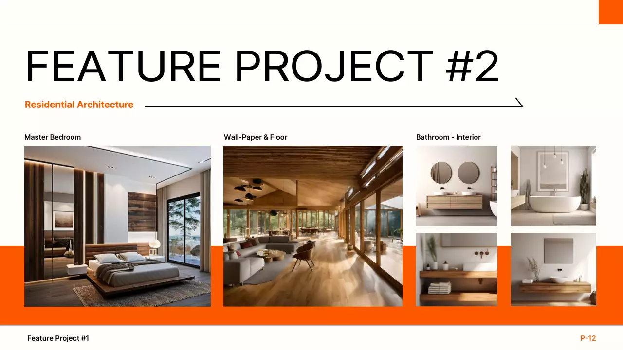 Orange Modern Architecture Portfolio Presentation