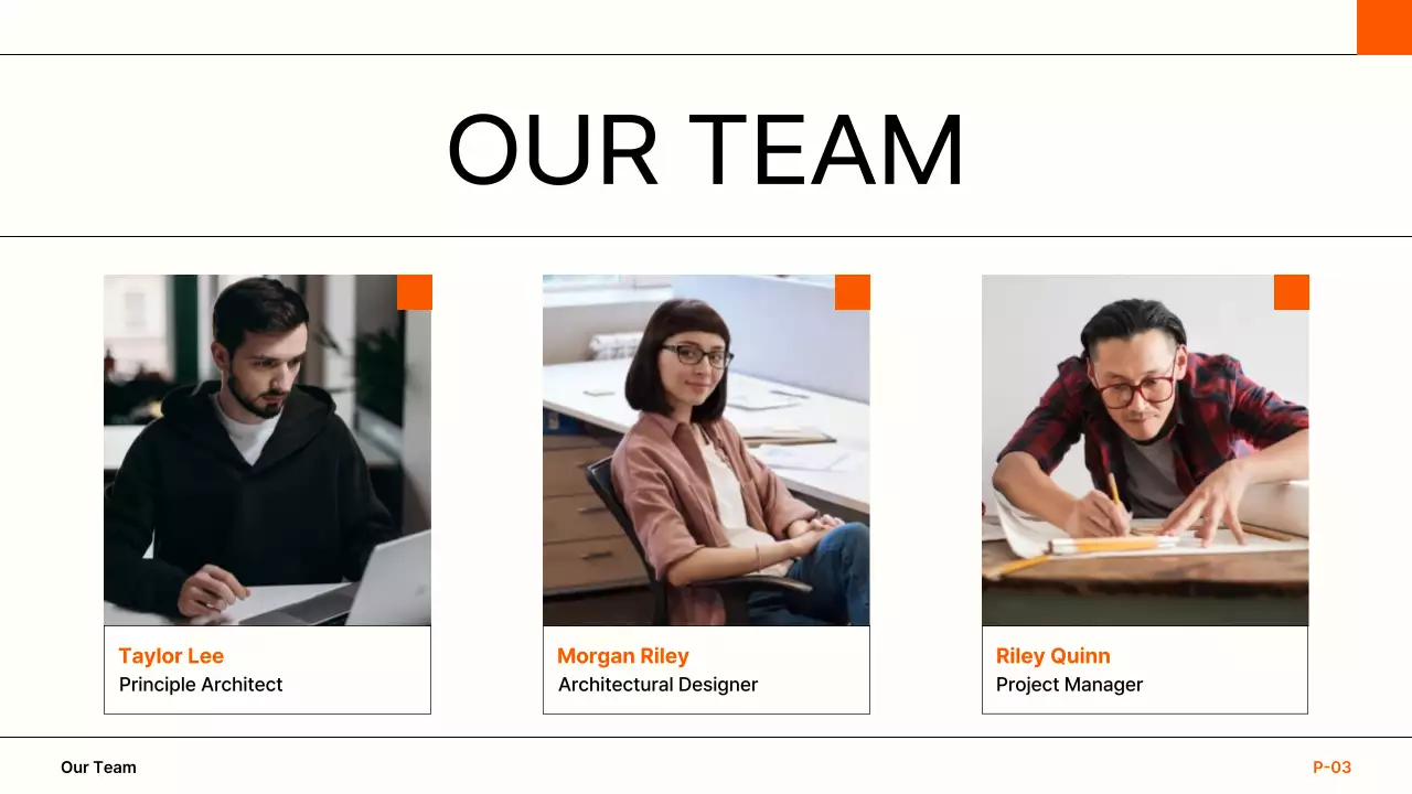 Orange Modern Architecture Portfolio Presentation