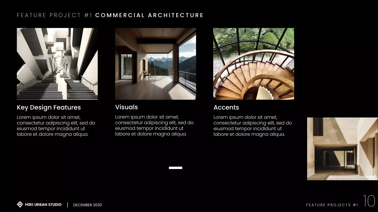 Presentasi Portofolio Arsitektur Modern Hitam