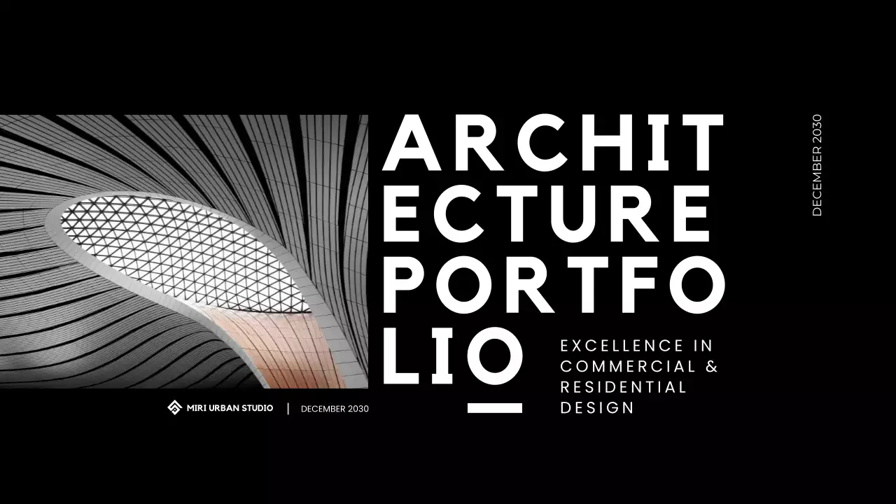 Black Modern Architecture Portfolio Presentation