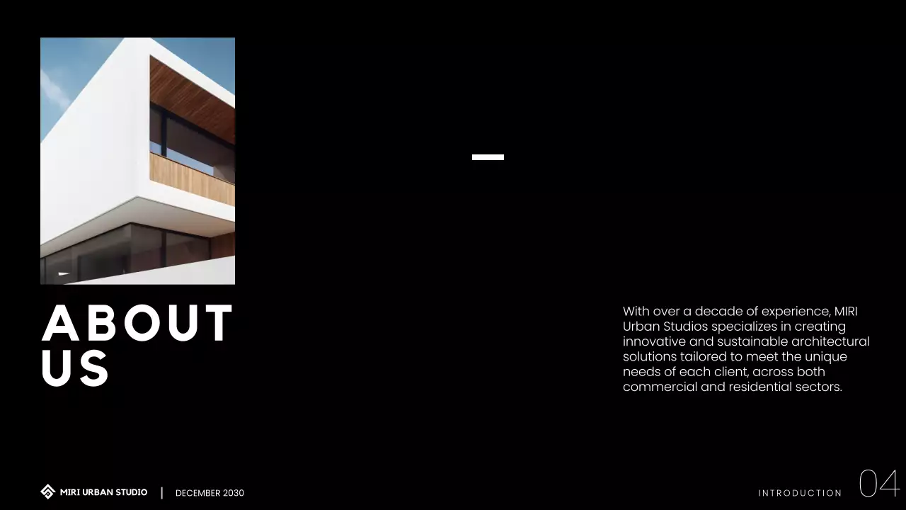 Presentasi Portofolio Arsitektur Modern Hitam