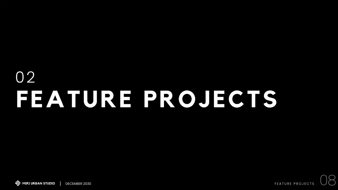 Presentasi Portofolio Arsitektur Modern Hitam