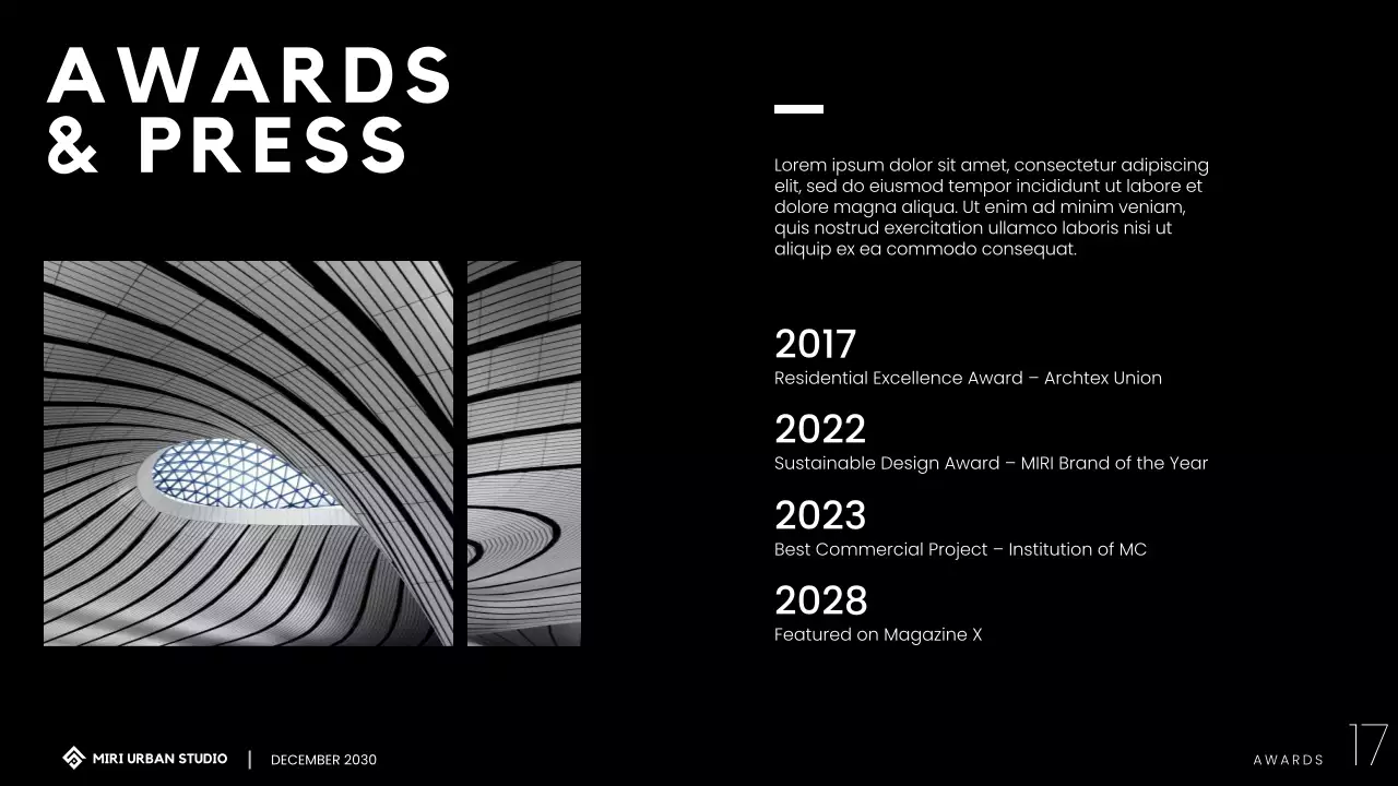 Presentasi Portofolio Arsitektur Modern Hitam