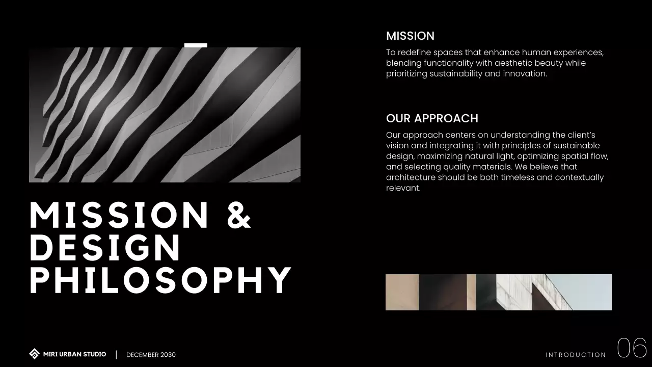 Presentasi Portofolio Arsitektur Modern Hitam