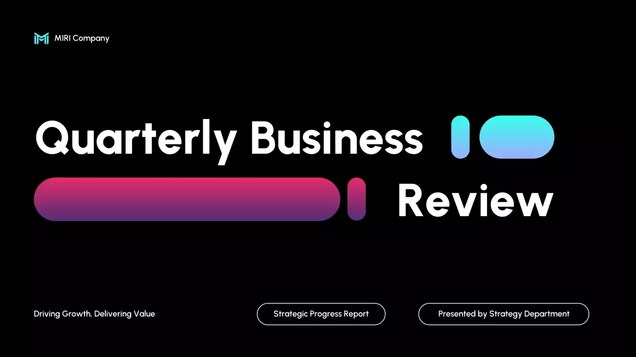 Black Modern Business Report Presentation