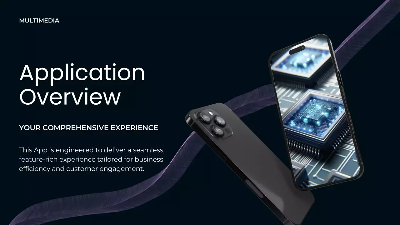 Navy Modern Mobile Promotion Presentation