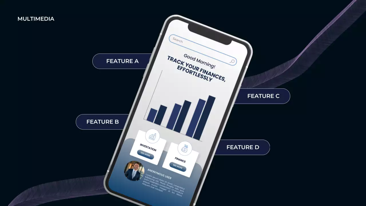 Navy Modern Mobile Promotion Presentation