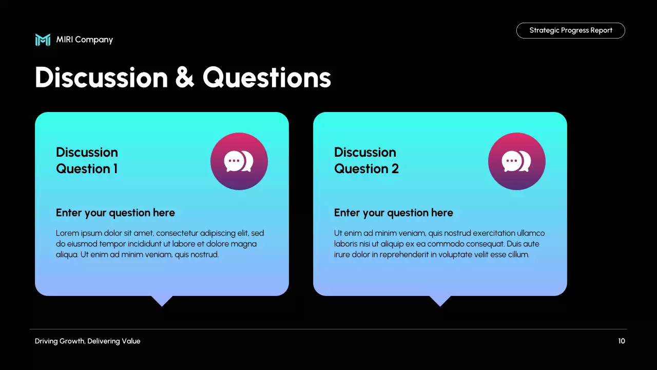 Black Modern Business Report Presentation