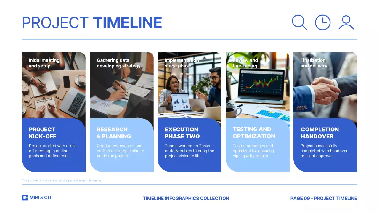 Presentasi Panduan Garis Waktu Modern Abu-abu