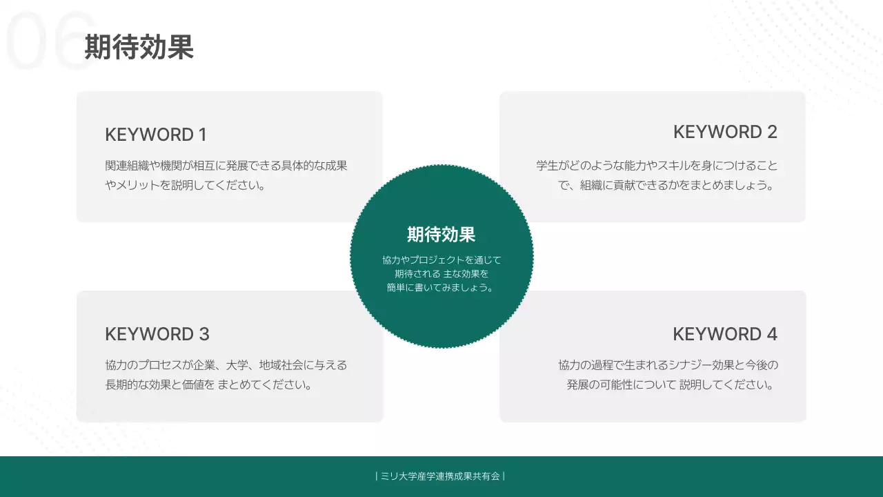 緑 シンプル 会議 資料 プレゼンテーション