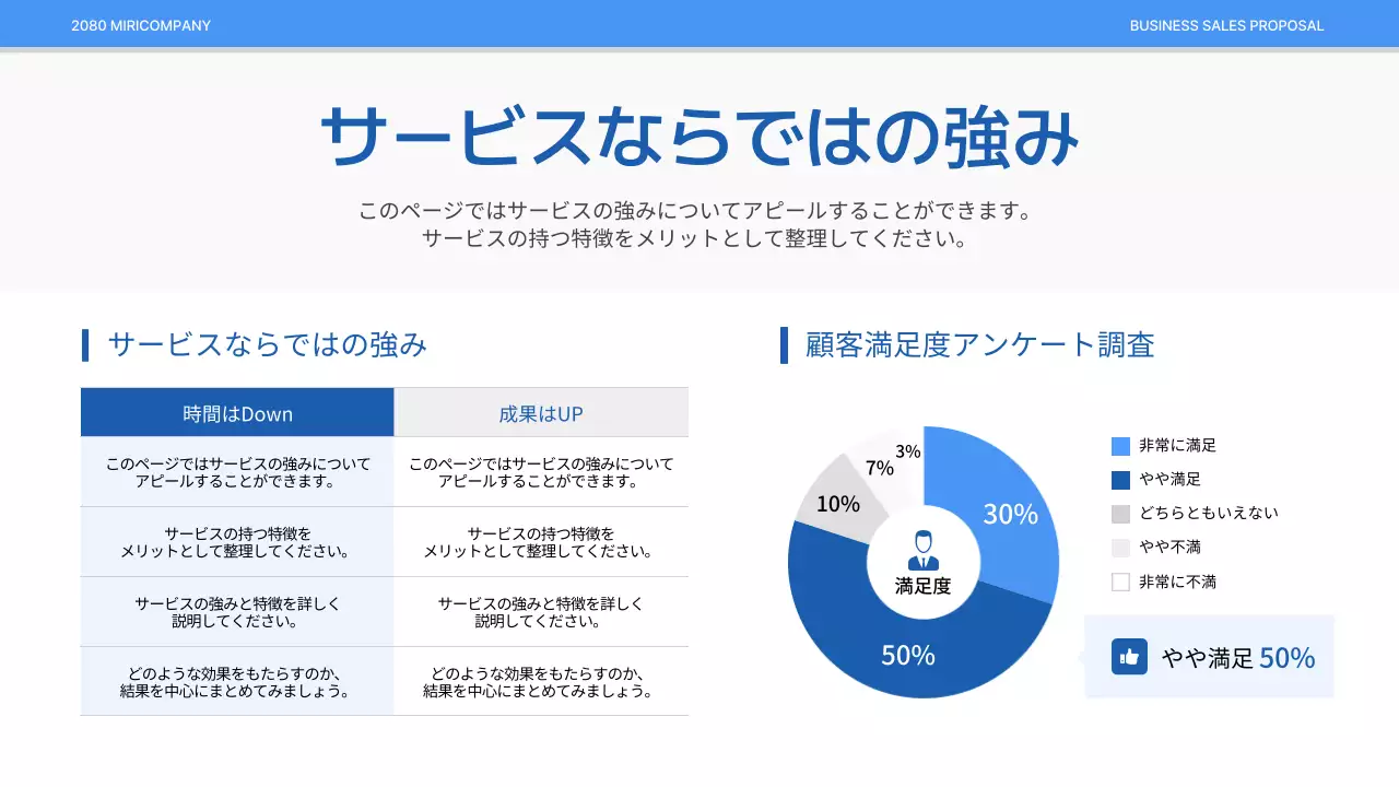 青 シンプル ビジネス 提案書 プレゼンテーション