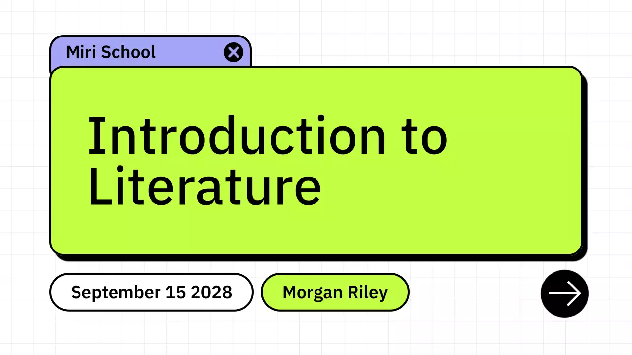 Green Minimal Literature Course Presentation