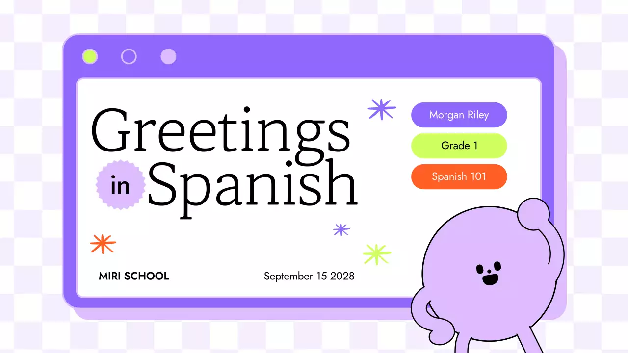 Purple Modern Spanish Course Presentation