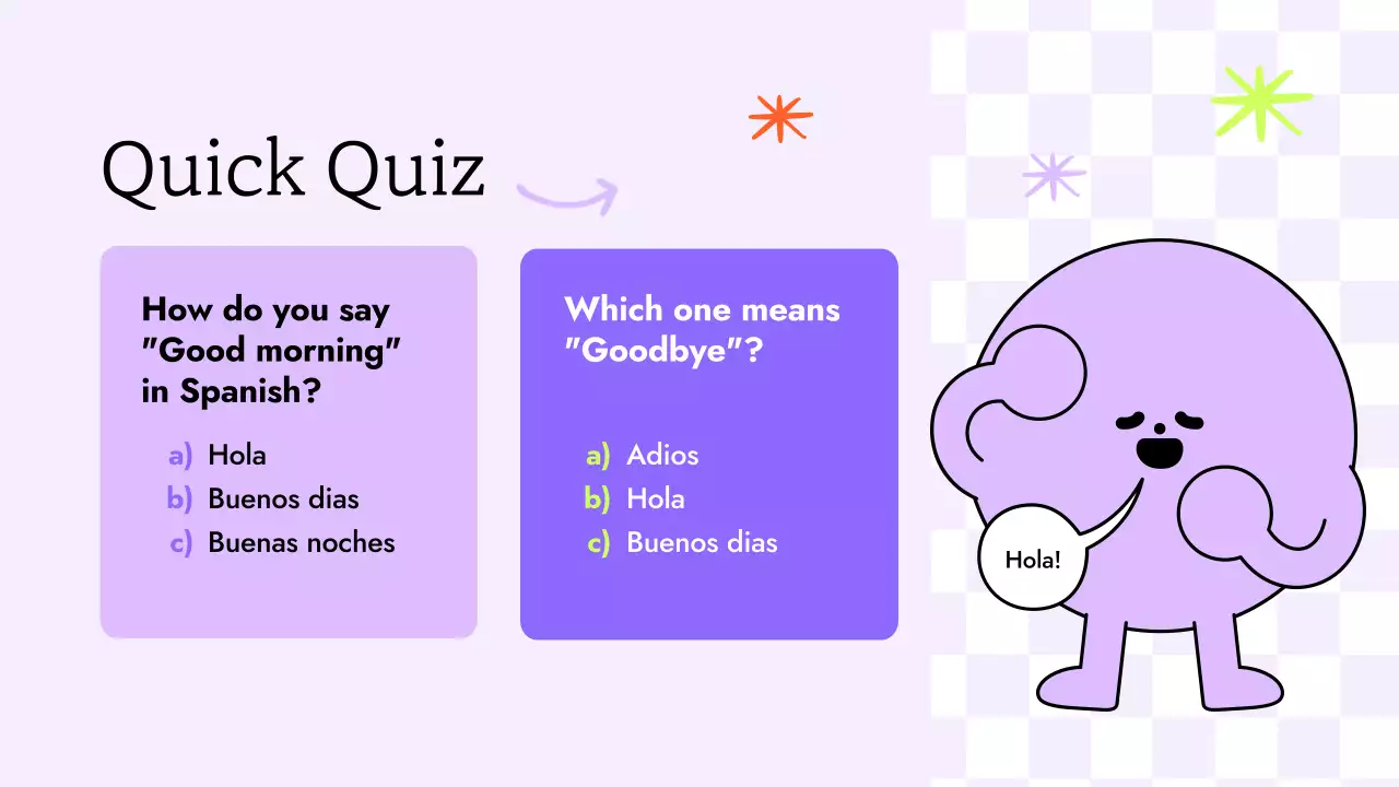 Purple Modern Spanish Course Presentation