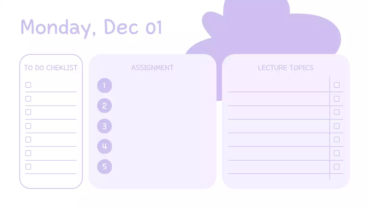 Trình bày chương trình nghị sự lớp học đơn giản Pastel