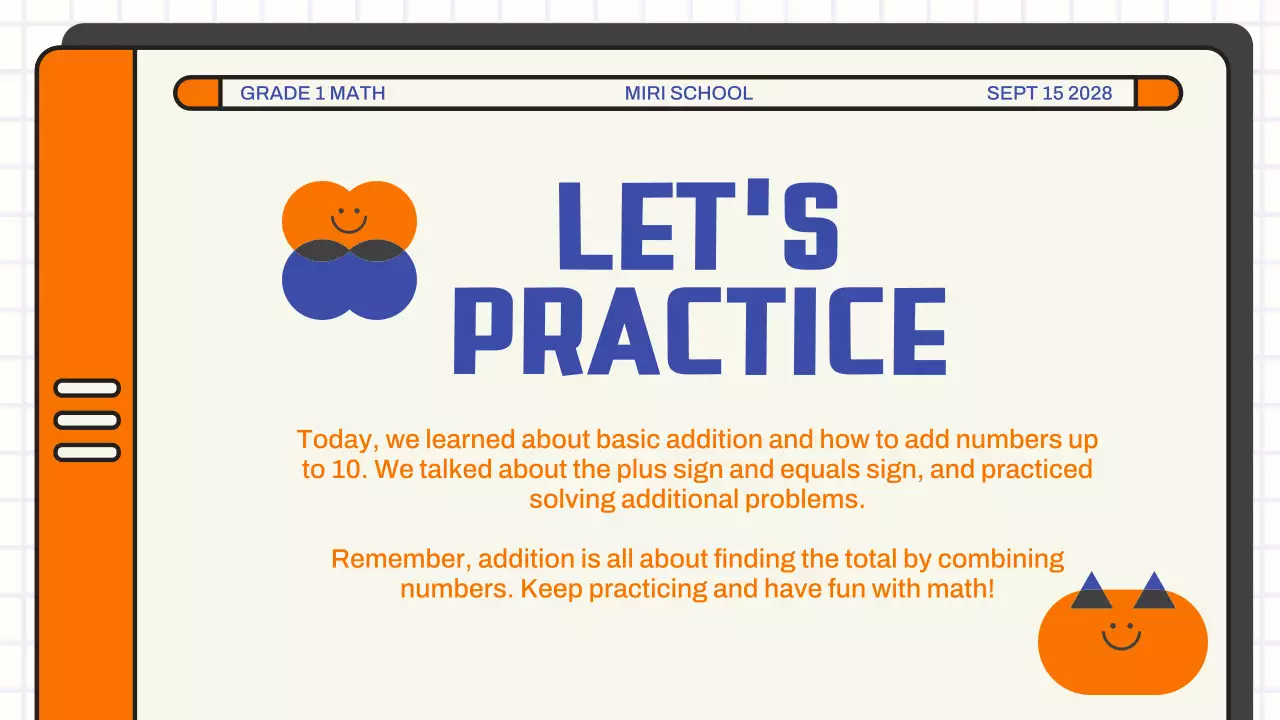 Orange Playful Math Lesson Presentation