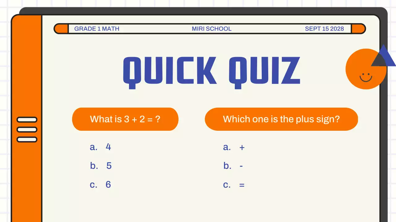 Orange Playful Math Lesson Presentation