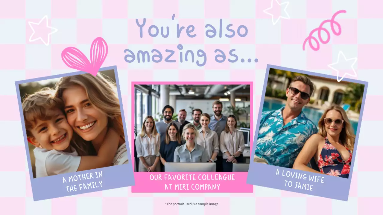 Pink Playful Birthday Card Presentation