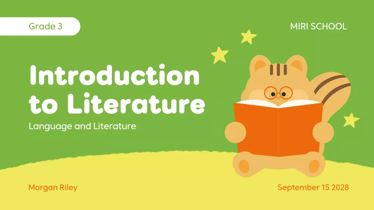 Green Simple Literature Course Presentation