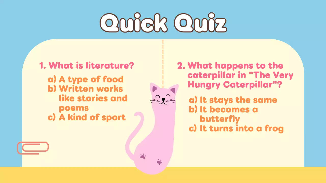 Pink Cute Literature Class Presentation