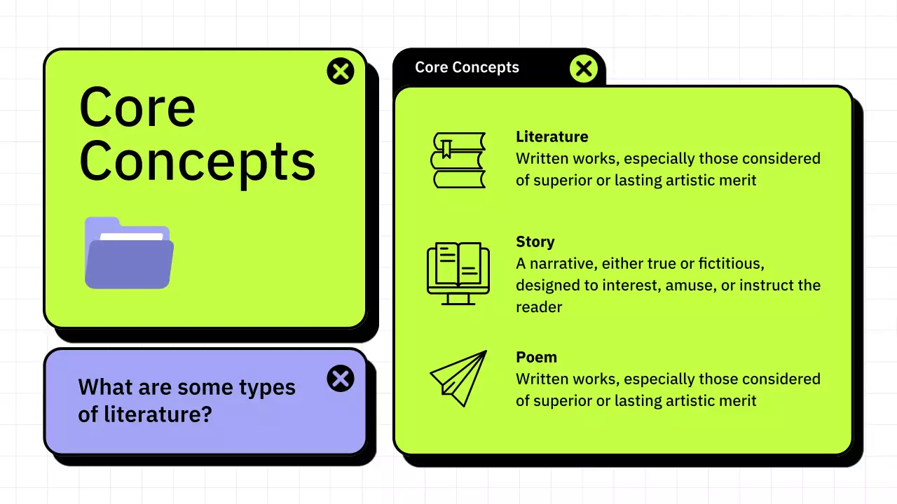 Green Minimal Literature Course Presentation