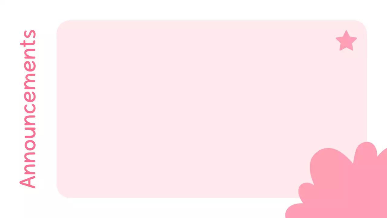 Trình bày chương trình nghị sự lớp học đơn giản Pastel