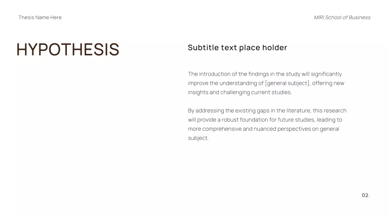 White Minimal Thesis Presentation