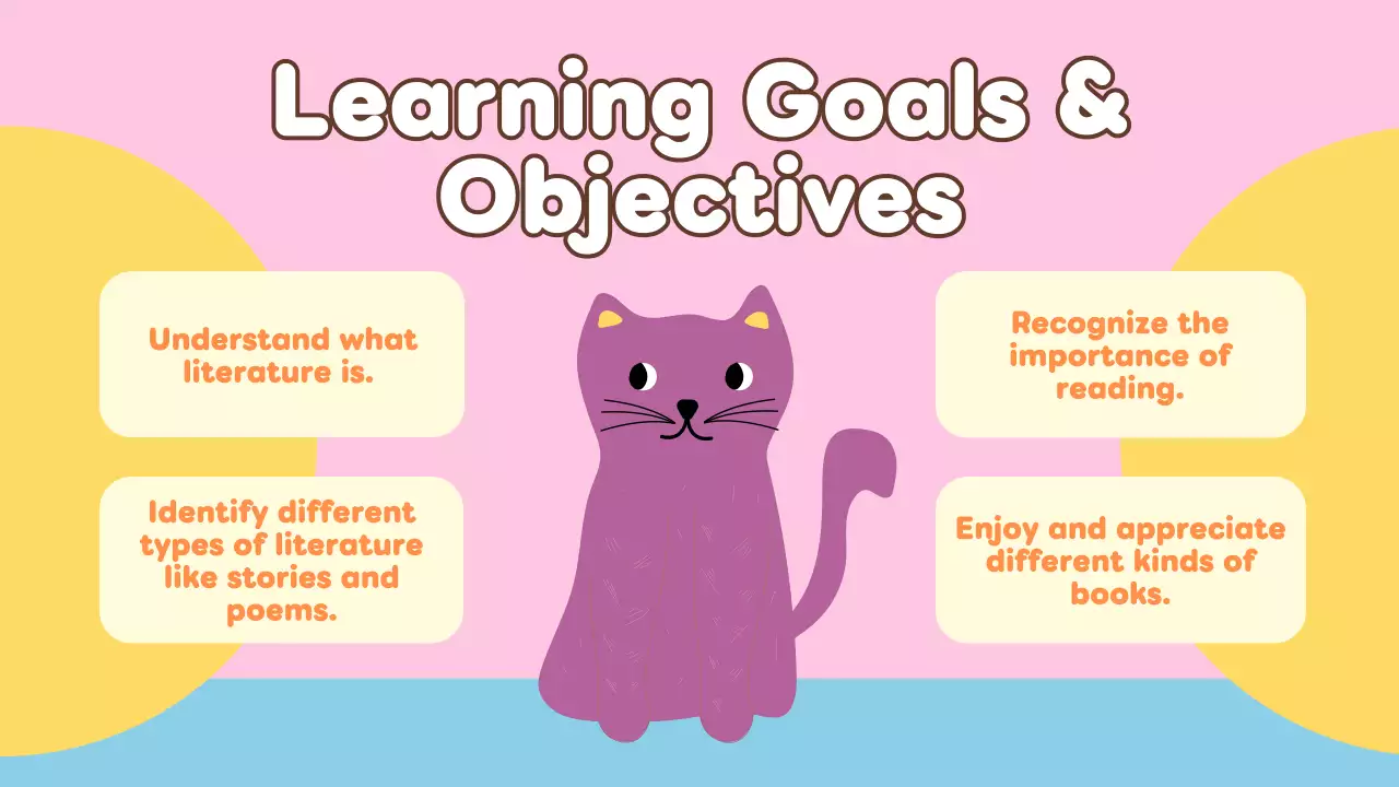 Pink Cute Literature Class Presentation