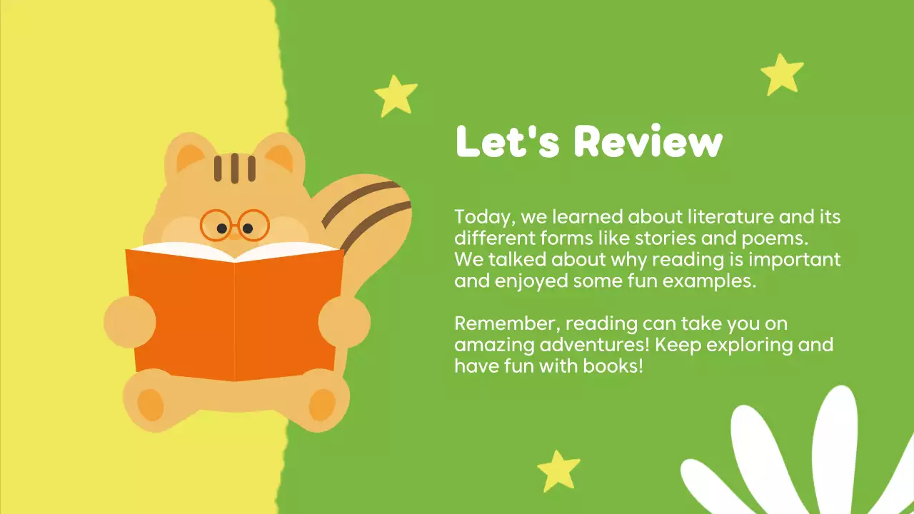 Green Simple Literature Course Presentation