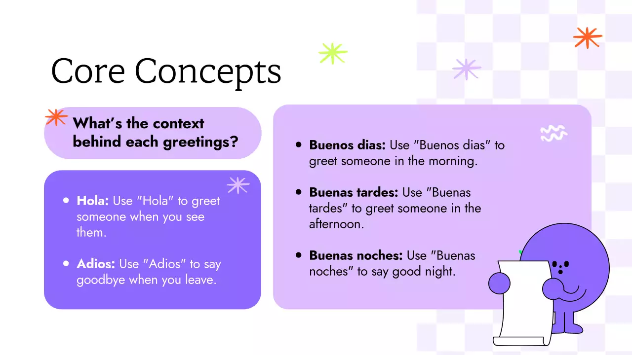 Purple Modern Spanish Course Presentation