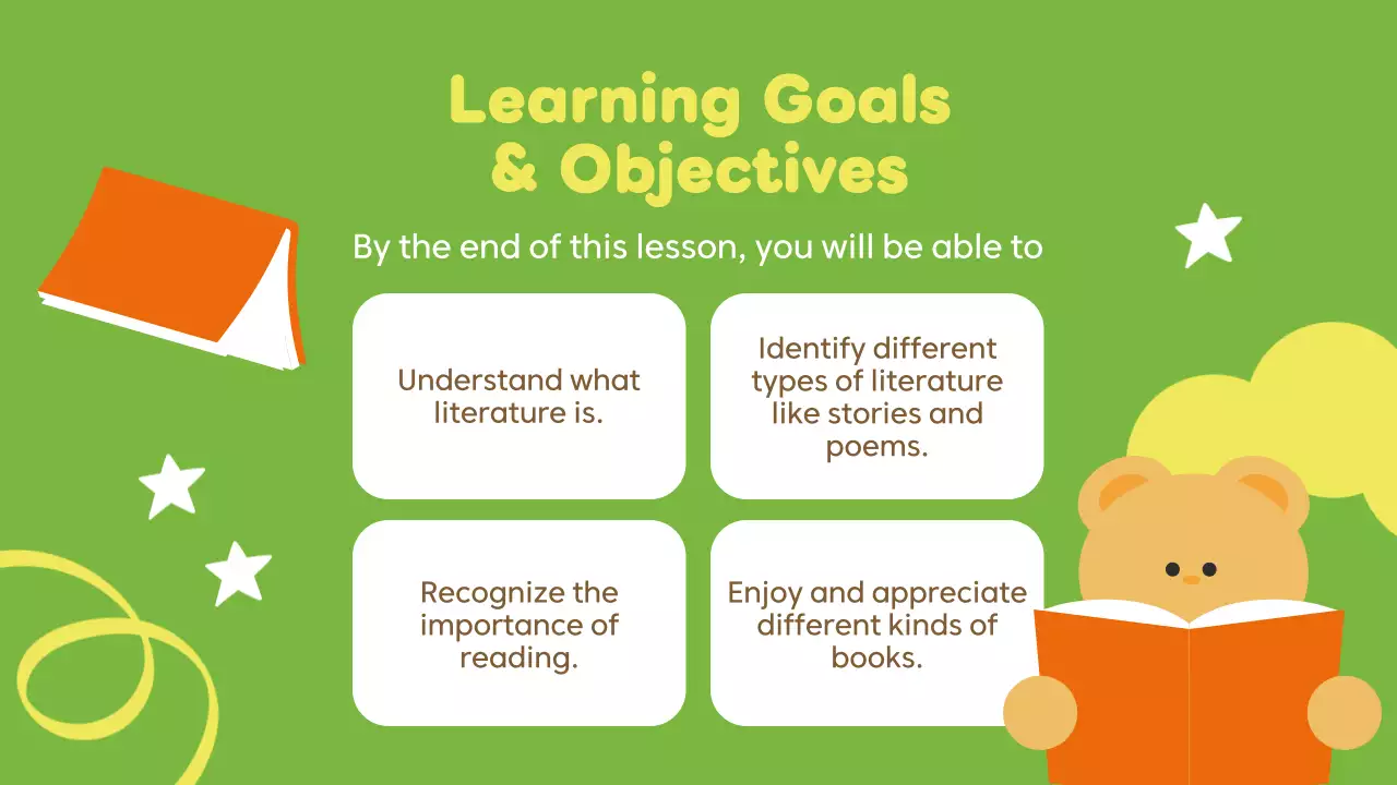 Green Simple Literature Course Presentation