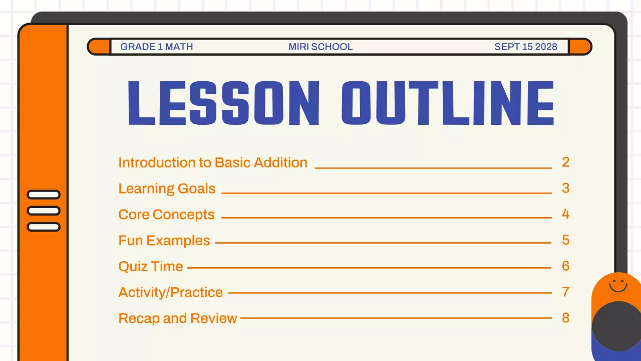 Orange Playful Math Lesson Presentation