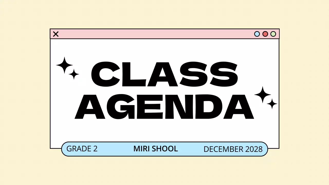Beige Simple Class Agenda Presentation