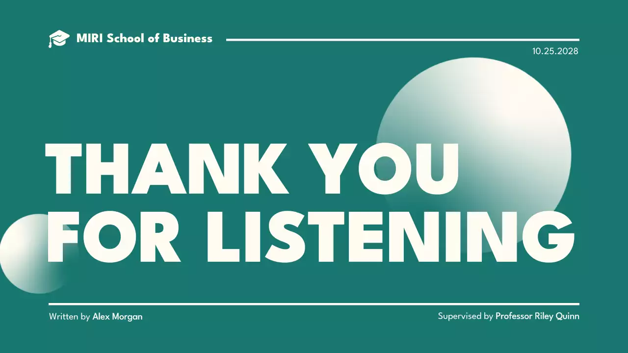 Green Minimal Thesis Presentation