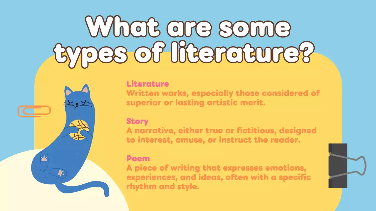 Pink Cute Literature Class Presentation