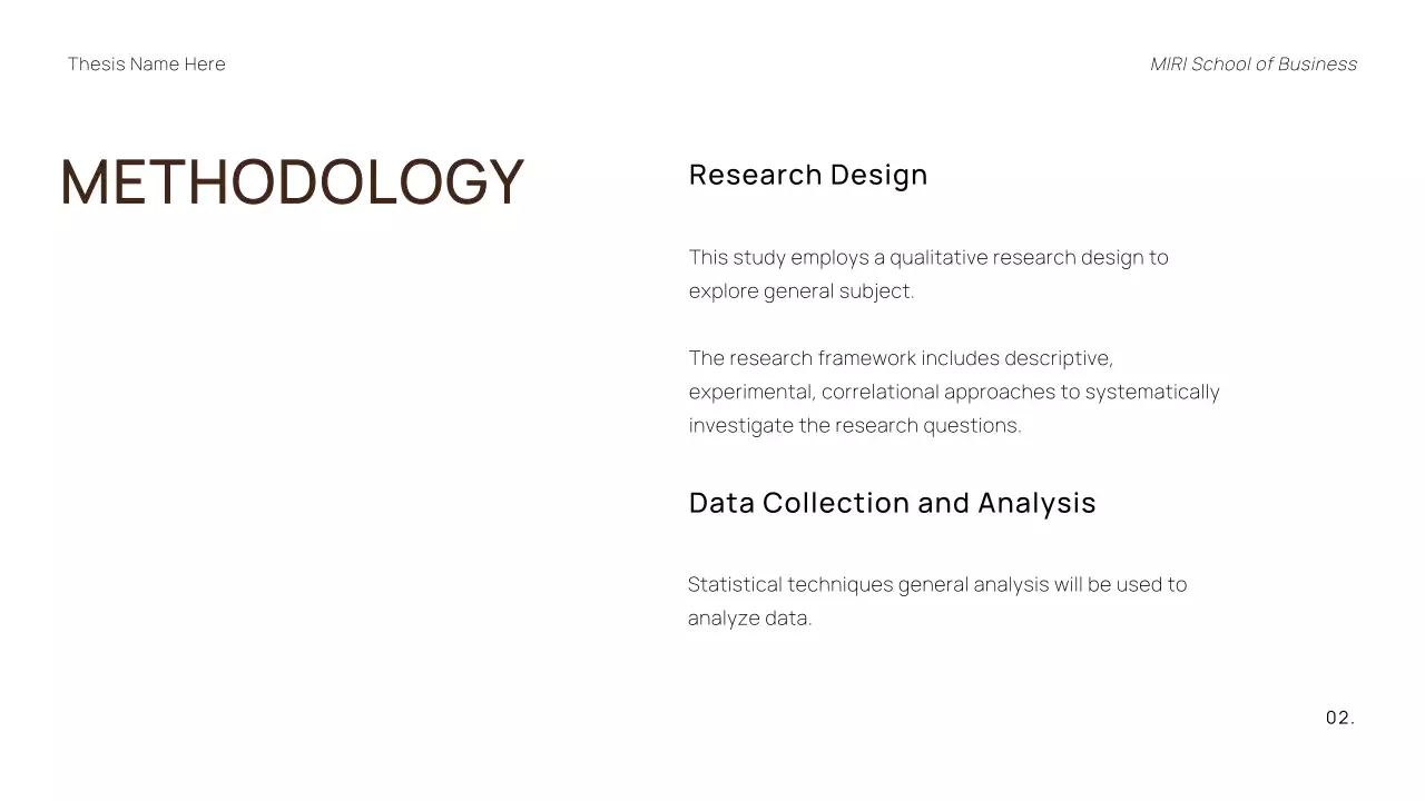 White Minimal Thesis Presentation