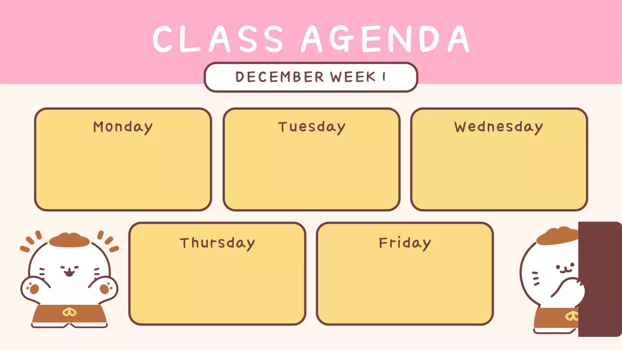 Beige Simple Class Agenda Presentation