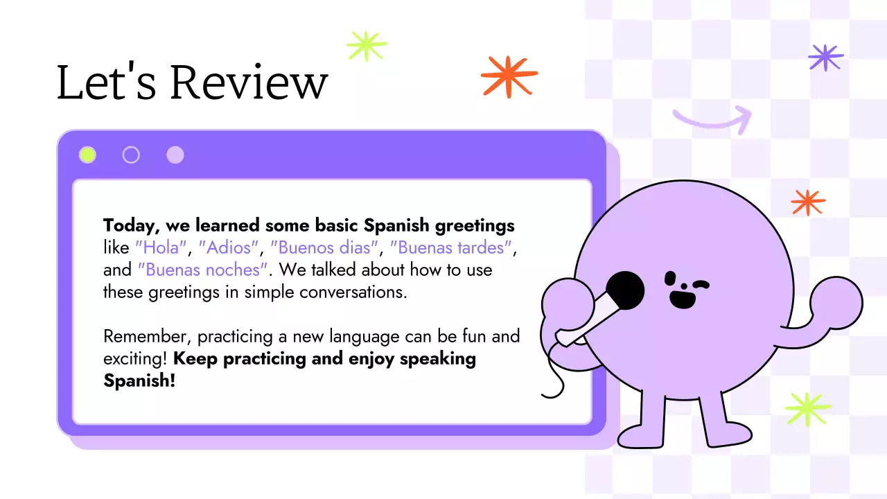 Purple Modern Spanish Course Presentation