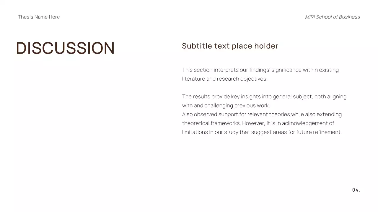 White Minimal Thesis Presentation