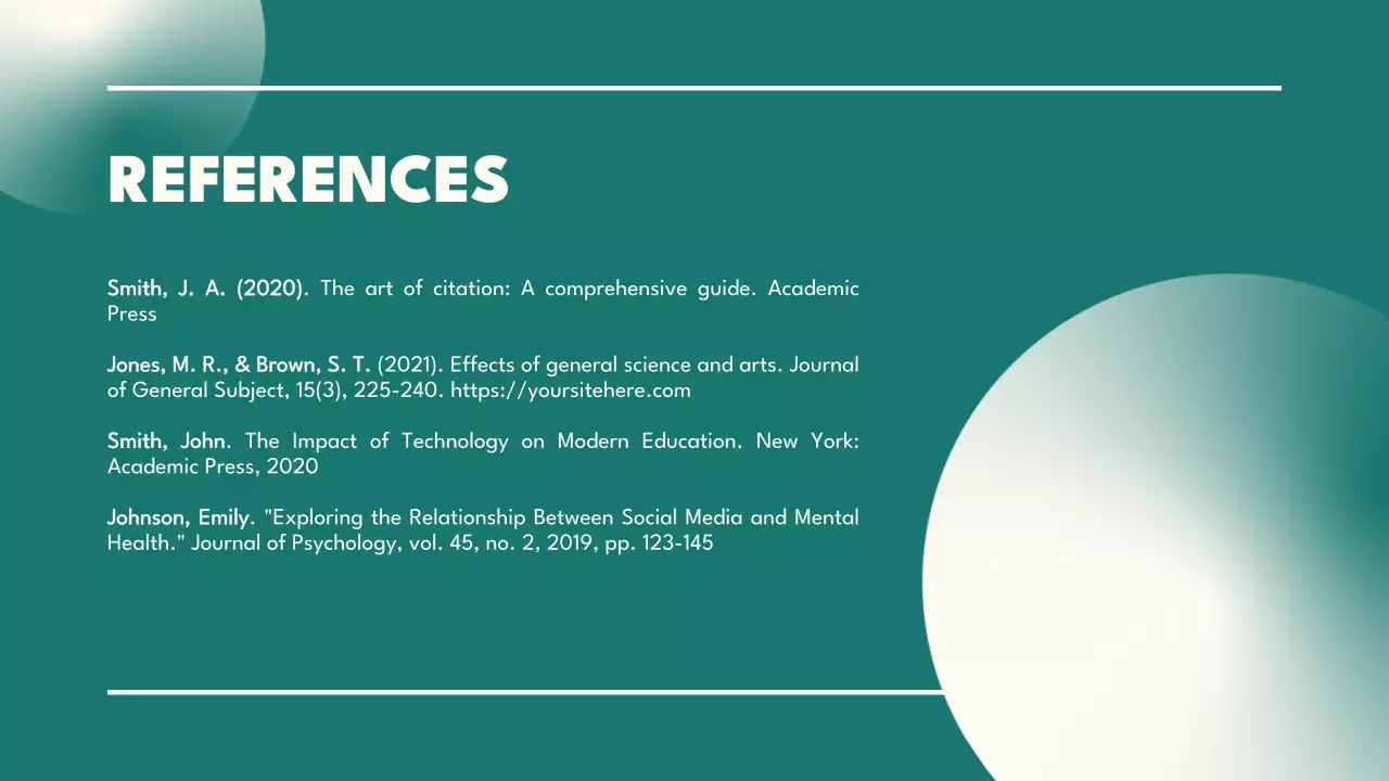 Green Minimal Thesis Presentation