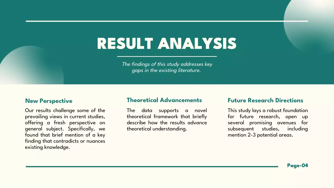 Green Minimal Thesis Presentation