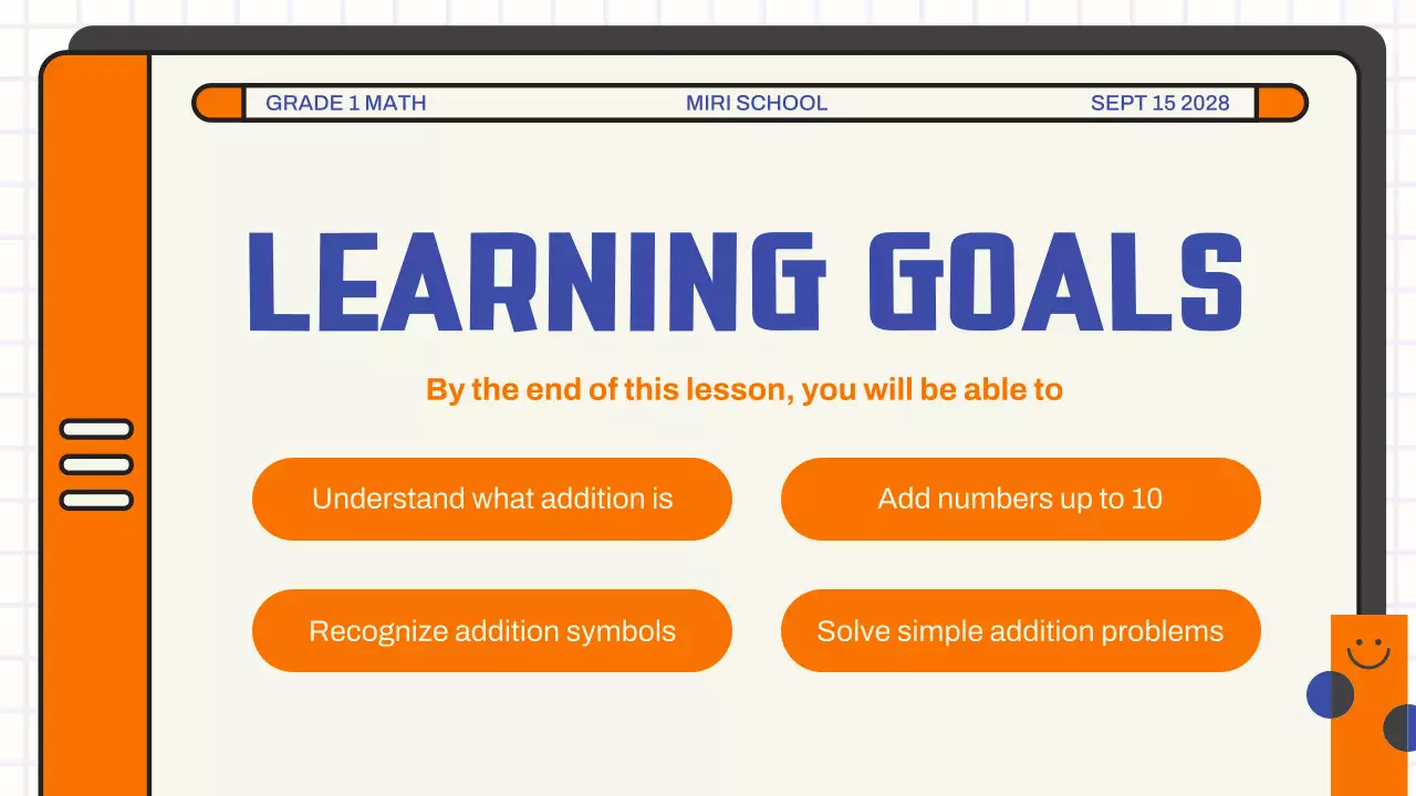 Orange Playful Math Lesson Presentation