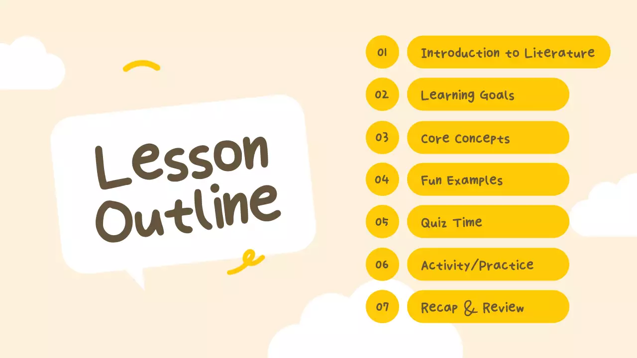 Beige Simple Literature Course Presentation