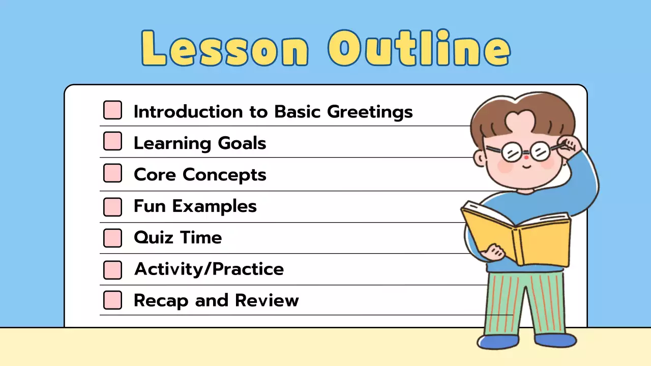 Blue Simple Spanish Class Guide Presentation