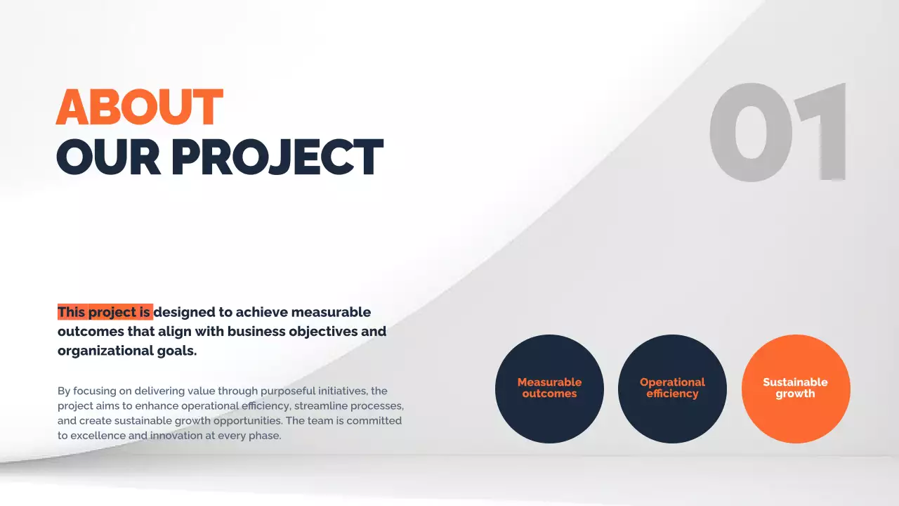 Navy Modern Project Report Presentation