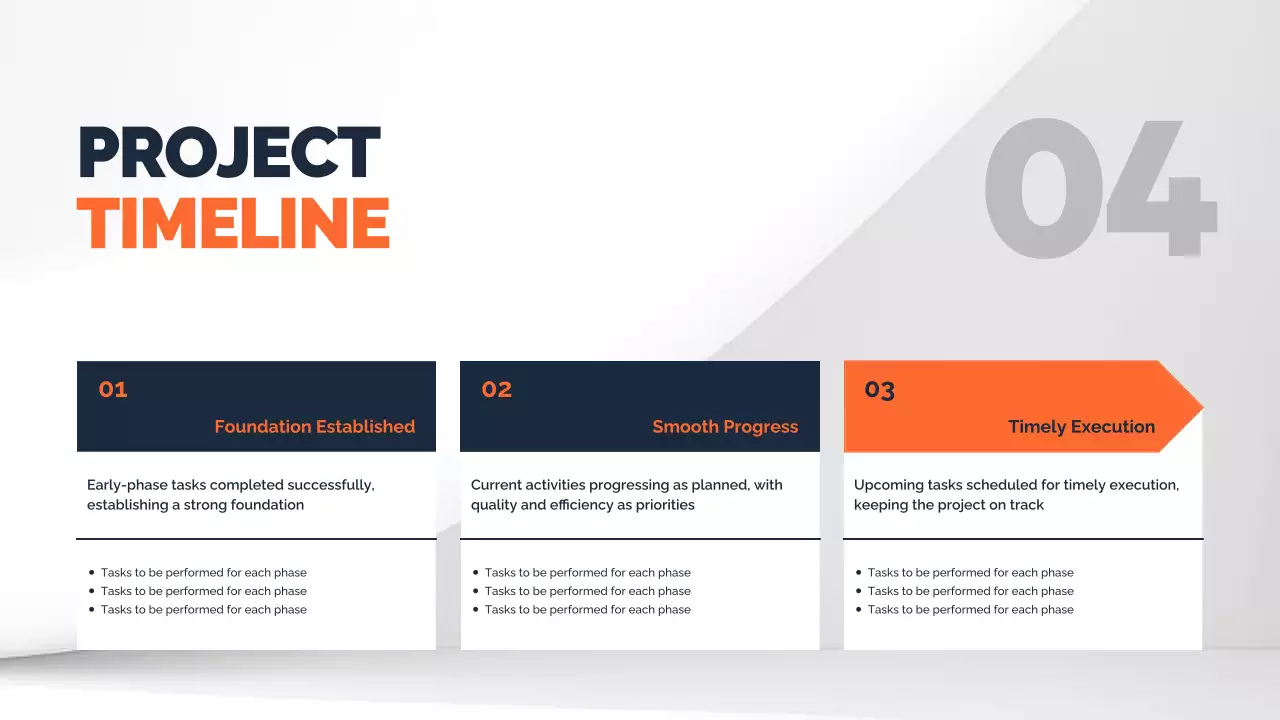 Navy Modern Project Report Presentation