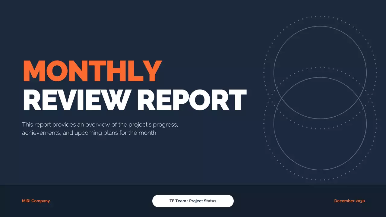 Navy Modern Project Report Presentation