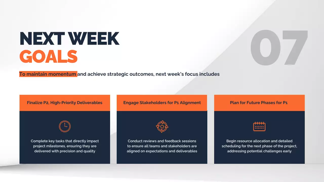 Navy Modern Project Report Presentation